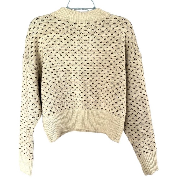 Urban Outfitters BDG Jesse Half Zip Sweater Neutral Bears‎ Stay Chill Retro XS - Picture 3 of 5